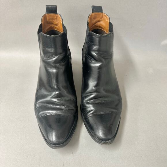 Everlane The Heel Boot block heel ankle smooth leather bootie in Black size 11 - Picture 3 of 16